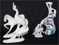 Four various ceramic figures