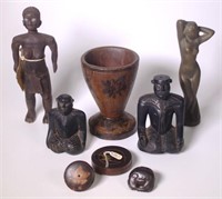 Quantity African carved wood figures
