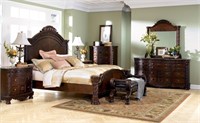 Ashley North Shore 5pc King Panel Bedroom Suite