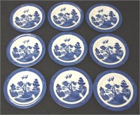 Nine Royal Doulton 'Real Old Willow' dinner plates