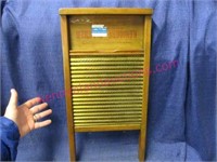 old washboard (23in tall) brass & wood