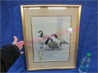 framed geese print