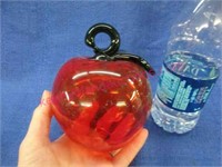 hand blown glass apple