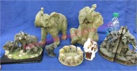 elephant figurines & bookends