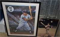 Framed Yankees Print and Theodore Williams