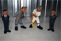 4 Ceramic Rittgers baseball figurines