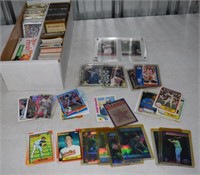 Box of assorted collector cards various sports