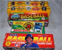 5 Boxes 1989 and 1990 Some Sealed Collector cards