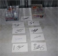 Assorted autographs and 2 boxes U.S. Olympic Hall