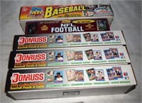 4 Boxes 1991 Baseball cards including Donruss,