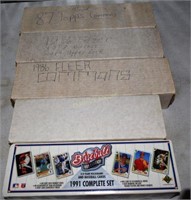 5 Boxes 86'-91' assorted Baseball cards