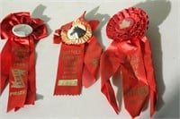 3 Vintage Horse Show Ribbons