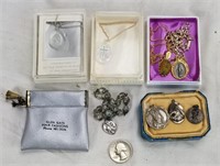 Lot Of Religious Necklaces & More Rosary