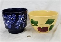 2 Vintage Bowls Planters West Germany Oven Ware