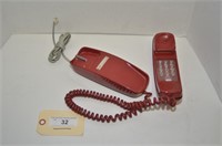 RED TRIMLINE PHONE WITH PUSH BUTTONS