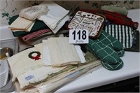 Assorted Linens, Towels, Placemats, Misc.