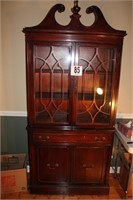 Antique China Cabinet, Glass Doors at Top and