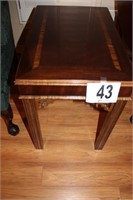 24x16 Side Table, Inlaid Top