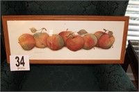 Framed Fruit Print by Janet Oxford Yearby 1994 -