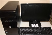 HP Pavilion Windows 7 Computer, Keyboard, Monitor