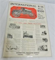 International 8-16 Tractor Fold-Out Poster