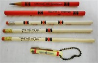 Lot of 5 IHC Pencils and 1 Key Ring