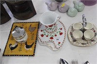 Egg codler, egg cups, mug & plate etc