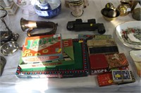 Vintage board games, dominoes and cards