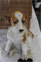 Large ceramic sitting dog