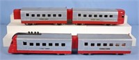 Lionel Jr. O Gauge Streamline Aluminum/Red Train