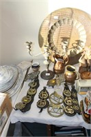 Horse brasses, copper & brass ornaments