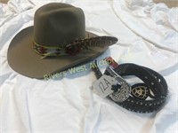 12A Ladies cowgirl hat and designer belt