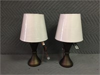 2 Accent Table Lamps - 14.3"H