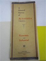1939 Survey of Altavista Virginia Booklet