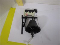 Cast iron bell with clapper