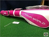 Honma lady golf bag tour world magenta and white
