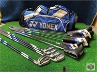 Clubs and Bag. Yonex EZone Elite irons. Yonex bag.