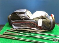 Clubs and bag. Ping Traverse bag. Ping G400 clubs.