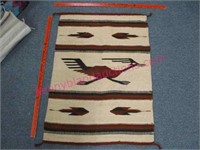 vintage southwestern woven rug (28in x 38in)