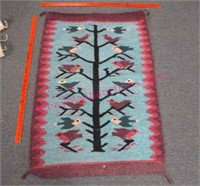 vintage southwestern woven rug (29in x 44in)