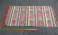 vintage southwestern woven rug (28in x 59in)