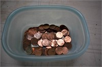 SMALL TUB OF PENNIES