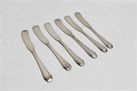 CASCADE TOWLE STERLING SILVER (6) BUTTER SPREADERS