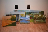 LOT OF 8PCS OF ARTWORK OUTDOOR SCENES BY N. DOYLE