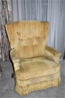 YELLOW STRIPED RECLINER
