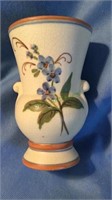 Small Weller pottery vase,  blue floral design, 5