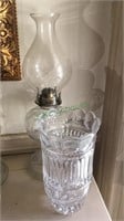 Nice crystal glass vase with a large glass oil