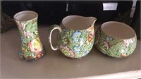 3 pieces of Royal Winton china, vase , pitcher &
