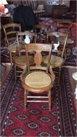 Six Victorian side chairs that are slightly
