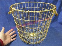 old taller wire egg basket - nice